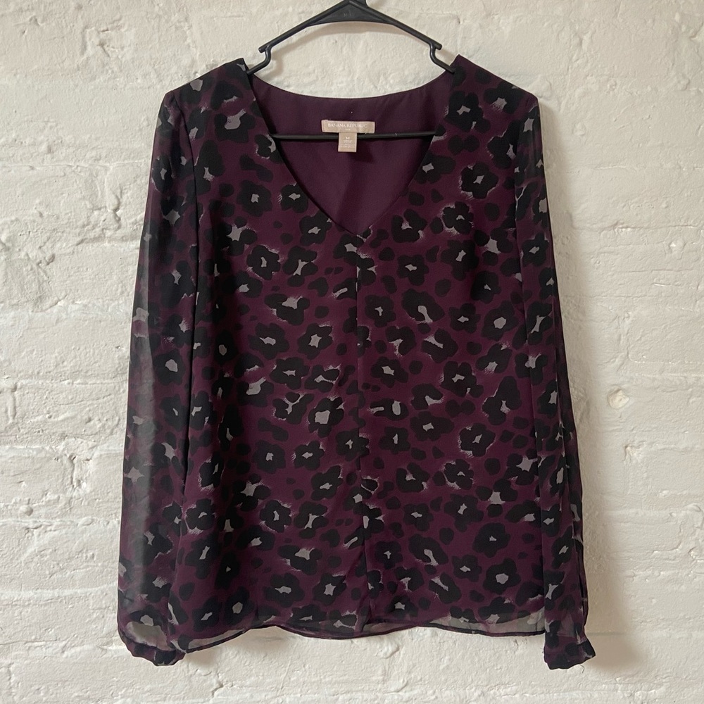 Purple cheetah blouse